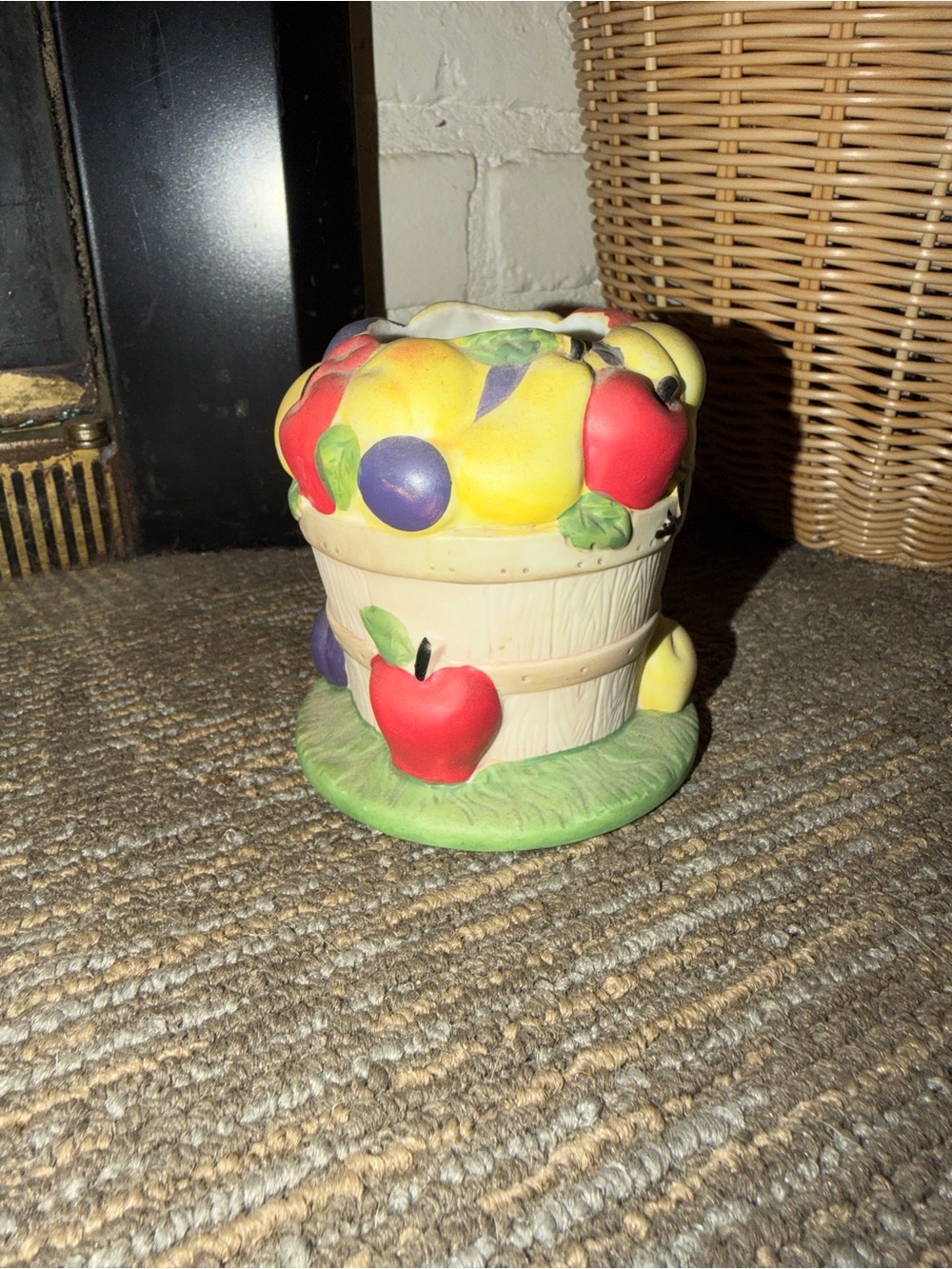 PartyLite Multicolor Fruit Basket Ceramic Candle Holder